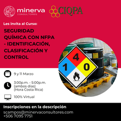 CIQPA – Minerva Consultores (9 y 11 de marzo): Seguridad Química con NFPA - Identificación, Clasificación y Control
