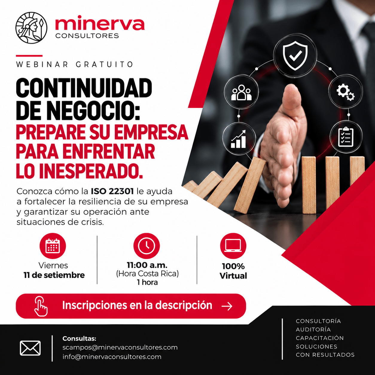 Viernes 11 Setiembre: Continuidad de negocio: Prepare su empresa para enfrentar lo inesperado
